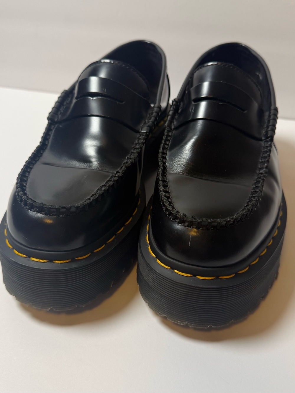 Dr Martens Penton Buttero Quad Platform Penny Loafer Black Leather US M8 W9 EU41 - Picture 4 of 16